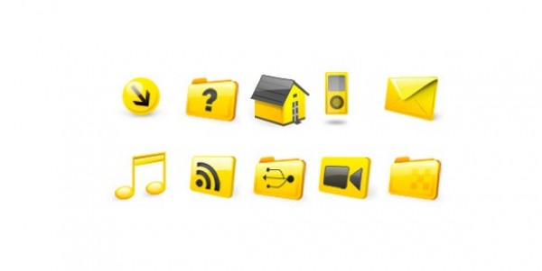 10 Bright Yellow Black Web UI Icons yellow icon yellow web unique ui elements ui stylish simple quality original new modern interface icon hi-res HD fresh free download free elements download detailed design creative clean black   