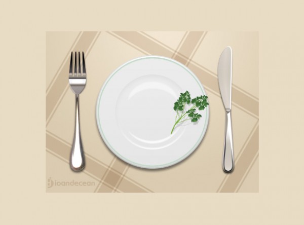 Simple Dinner Place Setting PSD web vectors vector graphic vector unique ultimate ui elements restaurant quality psd png plate placemat place setting photoshop parsley pack original new modern knife jpg illustrator illustration ico icns high quality hi-def HD fresh free vectors free download free fork elements download dinner design creative ai   