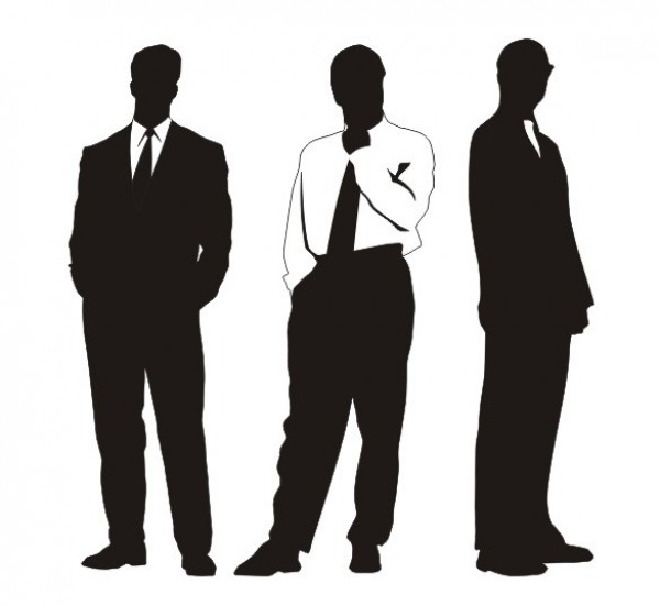 3 Standing Businessmen Vector Silhouettes web vector unique ui elements stylish standing silhouette quality original new men man interface illustrator high quality hi-res HD graphic fresh free download free eps elements download detailed design creative cdr businessmen silhouette businessmen businessman ai   