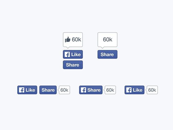 New Facebook Share Like Buttons ui elements ui share set free download free facebook share facebook like buttons button   
