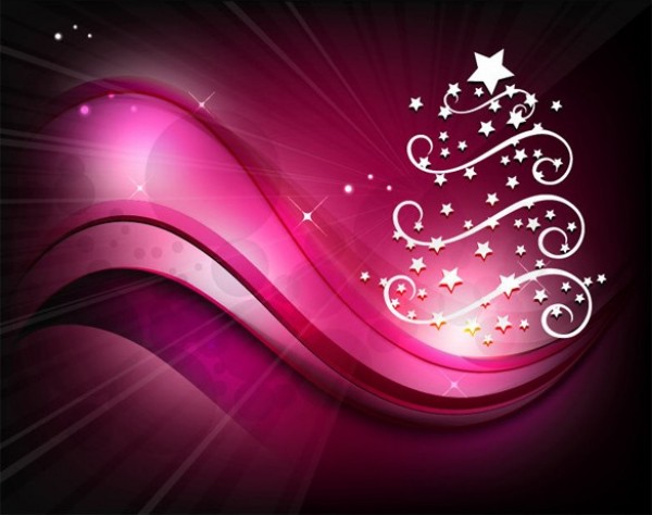 Pink Wave Christmas Tree Abstract Background web waves vector unique ui elements stylish stars quality pink original new interface illustrator high quality hi-res HD graphic fresh free download free eps elements download detailed design creative christmas tree christmas background abstract christmas tree abstract   