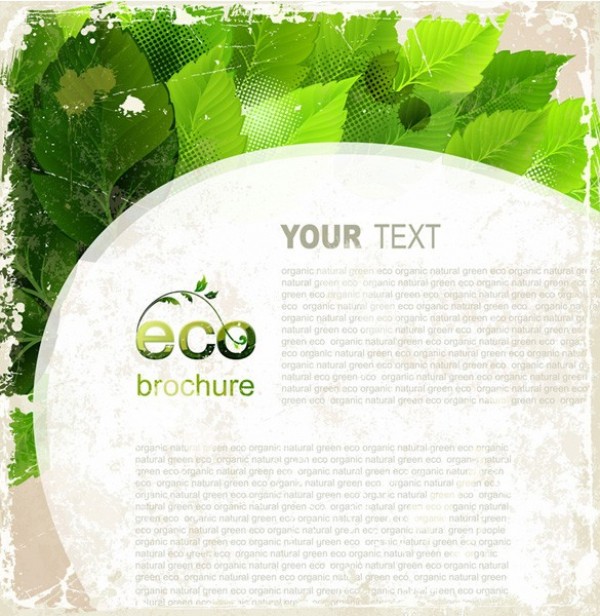 Green Leaves Eco Grunge Background web vector unique ui elements stylish quality original new nature leaves interface illustrator high quality hi-res HD grunge graphic fresh free download free eps elements ecology eco download detailed design creative circular circle brochure background abstract   