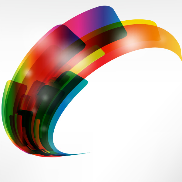 Colorful Layered Curves Abstract Background vector transparent layers glowing free colorful background   