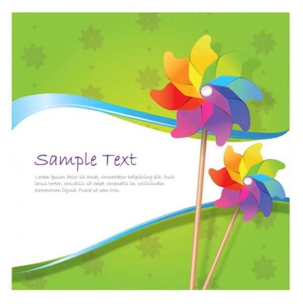 Colorful Pinwheel Frame Vector Background windmill web vector unique ui elements stylish quality pinwheel patterned original new message interface illustrator high quality hi-res HD green graphic fresh free download free frame eps elements download detailed design creative colorful card background   