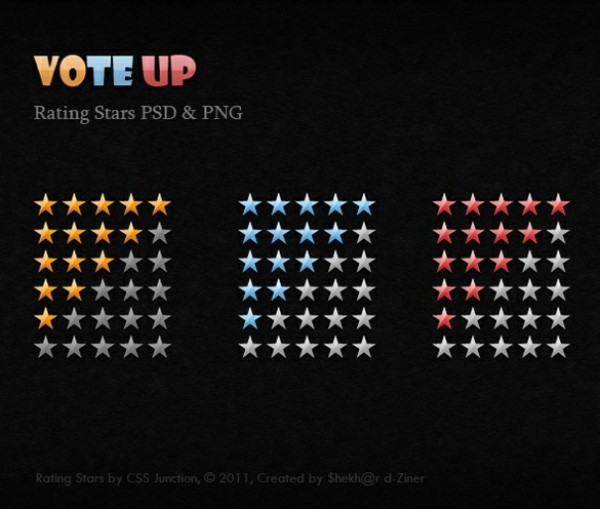 Colorful Rating Stars Set PSD/PNG web unique ui elements ui stylish stars star rating set review red rating quality psd png original new modern interface hi-res HD gold fresh free download free elements download detailed design creative clean blue   