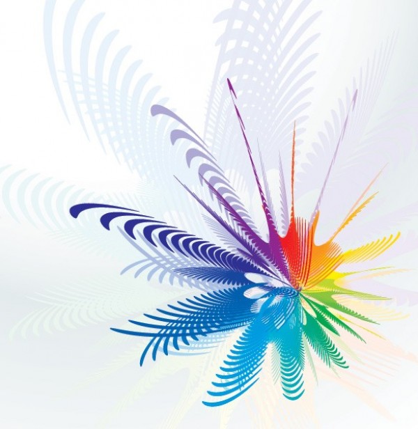 Abstract Radiant Flower Vector Background vector unique stylish rainbow radiant original illustrator high quality graphic free download free flower floral download creative colors colorful background   