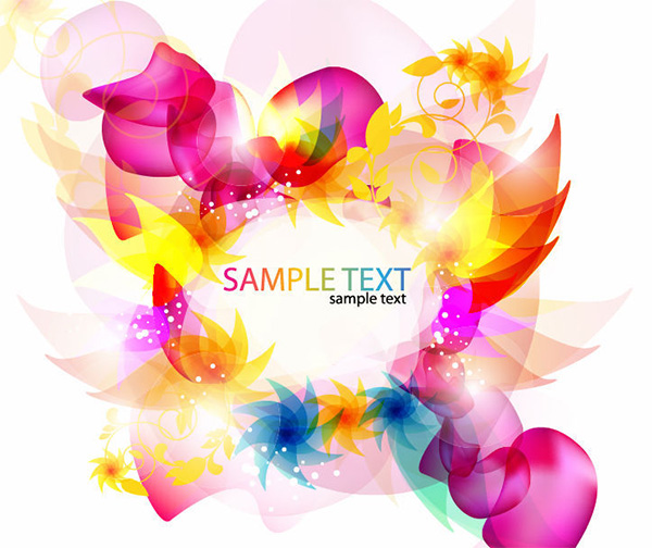 Transparent Floral Wreath Abstract Background wreath vector transparent glowing free download free flowers floral colorful background artwork abstract   