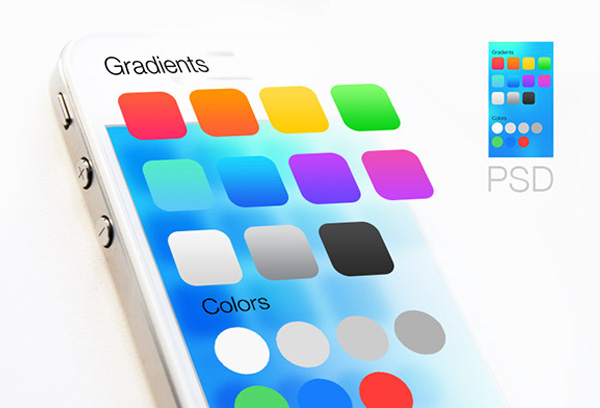 iOS7 Gradients and Colours Set ui elements set pack ios7 gradients ios7 colors gradients free download free download colors   