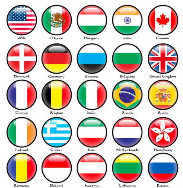 30 Countries Flag Icon Buttons vectors vector graphic vector unique quality photoshop pack original modern languages illustrator illustration icon high quality fresh free vectors free download free flag download creative country buttons ai   