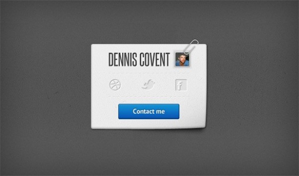 Clean Grey Contact Me V-Card PSD web v-card unique ui elements ui stylish simple quality original new modern interface hi-res HD fresh free download free elements download detailed design creative contact me contact form clean avatar   