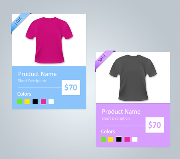 2 Ecommerce Product Boxes Set ui elements ui set sale product box product modal image free download free ecommerce box   