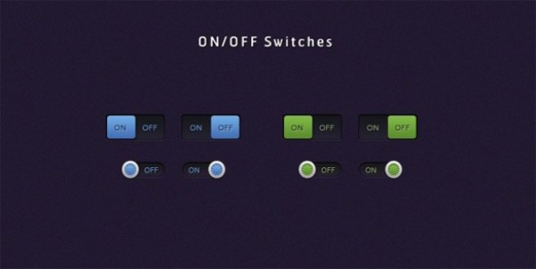 4 Deluxe Blue/Green On/Off Switches Set PSD web unique ui elements ui toggles switches stylish set quality psd original on/off switches on off new modern interface hi-res HD green fresh free download free elements download detailed design creative clean blue   