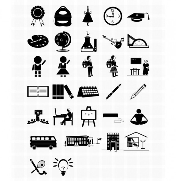 31 Monochrome School Vector Icons Set web vector unique ui elements teacher stylish student sports simple school teacher school bus school quality original new music mono interface illustrator icons high quality hi-res HD guitar graphic globe girl fresh free download free elements education easel download detailed design creative boy ai   