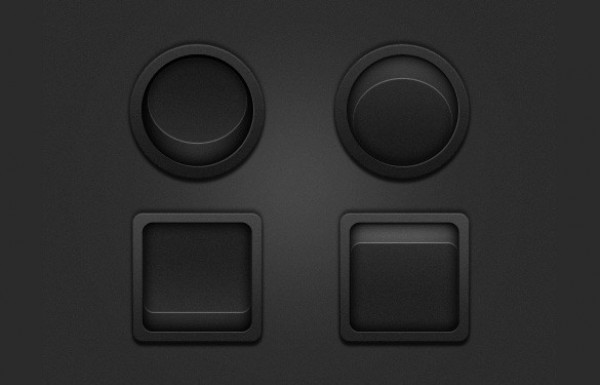 Matte Black ON/OFF Switches Set PSD web unique ui elements ui switches switch stylish square round quality psd original on/off on off new modern matte interface hi-res HD fresh free download free elements download detailed design creative clean buttons black   