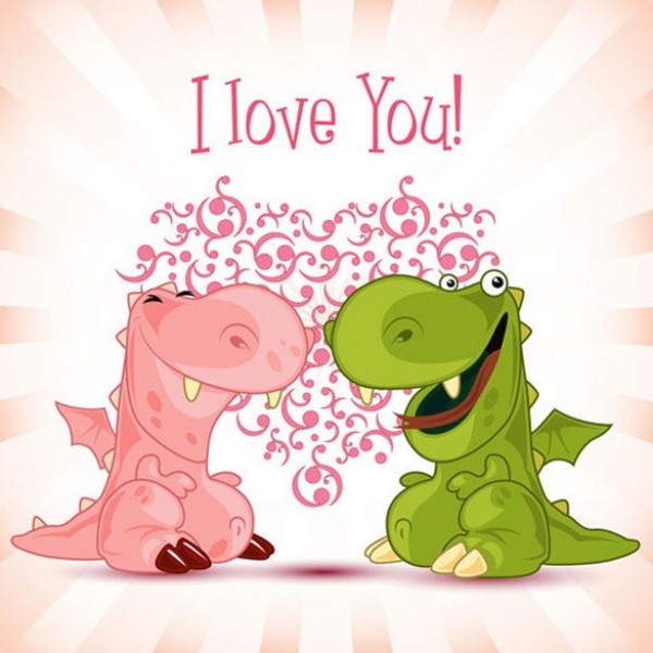 Dragons in Love Heart Vector Graphic year of the dragon web vector unique ui elements stylish quality pink original new love interface illustrator i love you high quality hi-res heart HD green graphic fresh free download free elements dragon download detailed design creative background   