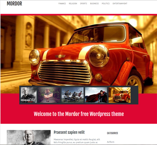 Mordor WordPress WP Theme Template CSS wp wordpress web unique ui elements ui theme template stylish sidebar quality php original options new Mordor modern jquery interface html hi-res HD fresh free download free elements download detailed design css creative content slider clean 2 column   