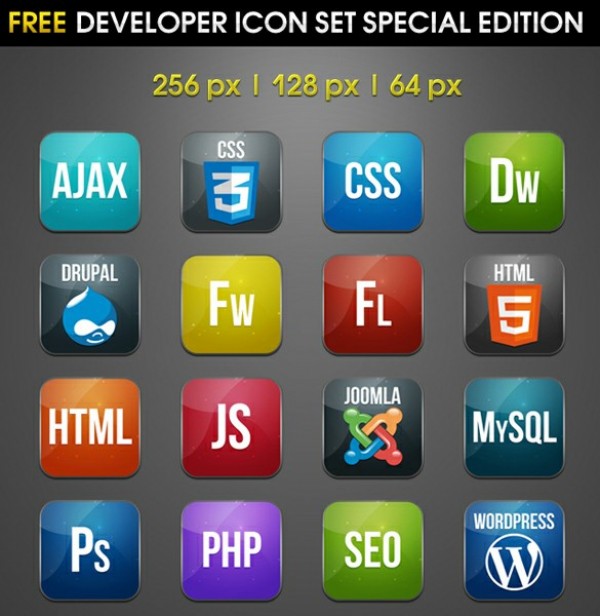 Special Edition Developer Icons Set PNG web unique ui elements ui stylish special edition icons set quality program icons png original new modern interface icons hi-res HD glossy fresh free download free elements download developer icons detailed design creative clean   