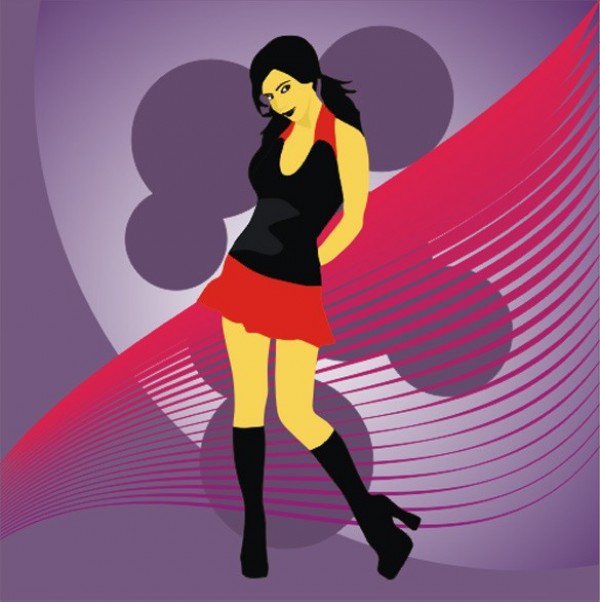 Fashion Student Girl Vector Illustration young girl web vector unique ui elements stylish student girl quality purple pink original new lines interface illustrator illustration high quality hi-res HD graphic fresh free download free fashion girl fashion eps elements download detailed design creative circles cdr background ai abstract   