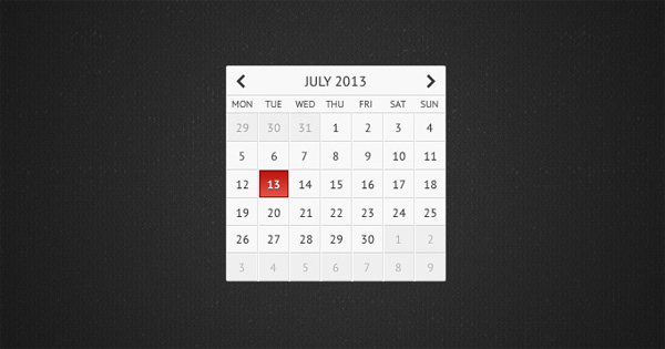 Clean White Calendar Widget PSD white web unique ui elements ui stylish simple calendar simple quality psd original new modern minimal interface hi-res HD fresh free download free elements download detailed design creative clean calendar widget calendar   