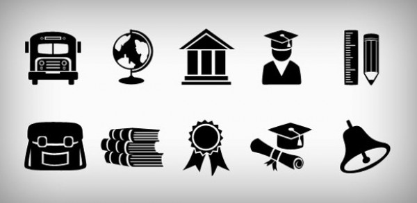 10 Useful Education Icons Set PNG/PSD web unique ui elements ui stylish student set school bus school bag school ruler quality pencil pack original new mono icons set mono icons modern interface icons hi-res HD globe fresh free download free elements education icons education download diploma detailed design creative clean building books bell badge   