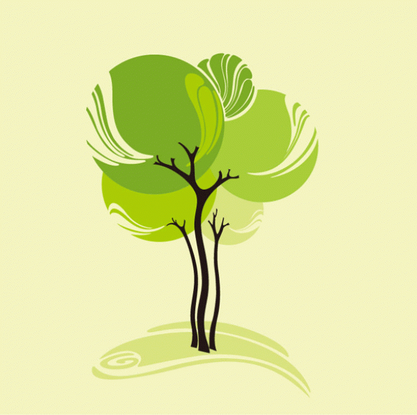 Single Abstract Tree Vector Illustration web vector unique ui elements tree swirls stylish quality original new interface illustrator high quality hi-res HD green graphic fresh free download free eps elements download detailed design creative circles background abstract tree abstract   