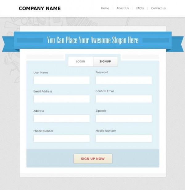 Modern Clean Signup & Login Forms Set PSD web unique ui elements ui stylish sigup form signup signin ribbon banner quality psd professional panel original new modern login form login interface hi-res HD fresh free download free form elements download detailed design creative clean box blue banner   