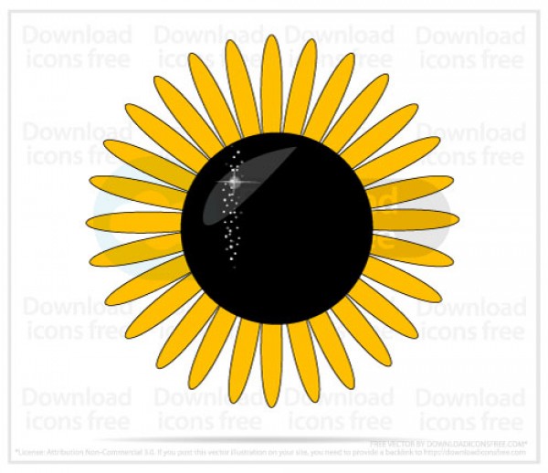Vector sunflower symbol vector sunflower sign   