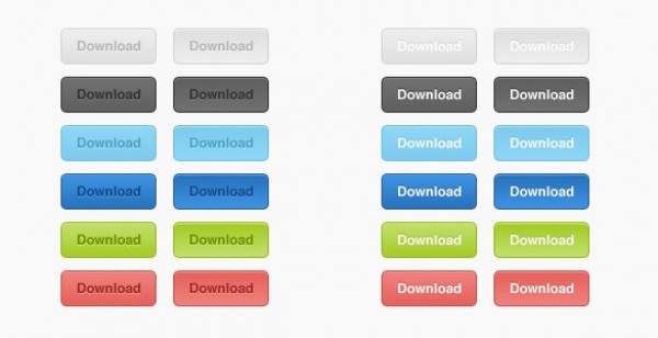 24 Crisp Clean Download Buttons Set PSD web unique ui elements ui stylish states set quality psd pack original new modern interface hi-res HD fresh free download free elements download buttons download detailed design creative colors clean buttons   