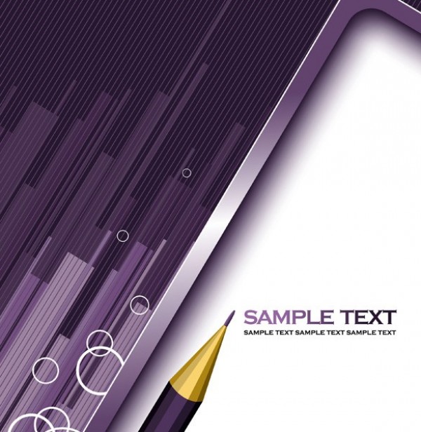 Purple Lines with Pencil Vector Background web vector unique stylish quality purple pencil original note lined illustrator high quality graphic fresh free download free frame download design creative background   