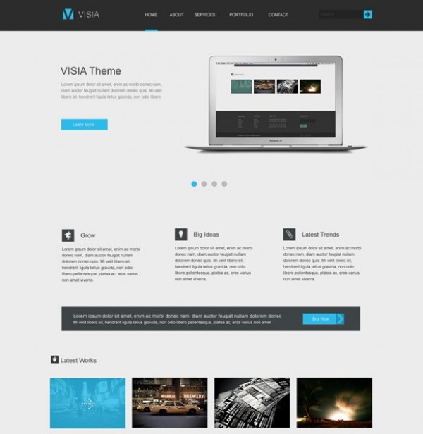 Visia - Minimal Corporate Website Template PSD website web unique ui elements ui stylish services quality psd original new modern minimal interface homepage hi-res HD fresh free download free elements download detailed design creative corporate contact form contact clean about   