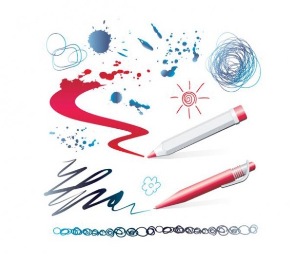 Scribble Doodle Pen Drawings Vector Set web vector unique ui elements sun stylish set scribbles red quality pen original new interface illustrator high quality hi-res HD hand drawn graphic fresh free download free felt pen eps elements drawings download doodles detailed design creative blue   