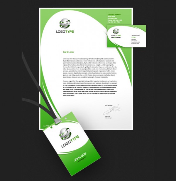 Print Ready Corporate Identity Pack PSD web unique ui elements ui tag stylish stationary set quality psd print ready presentation card original new name tag modern letterhead letter interface identity hi-res HD green fresh free download free elements download detailed design creative corporate clean card business card   