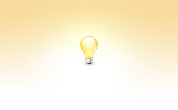 Glowing Yellow Light Bulb Icon PSD yellow web unique ui elements ui stylish simple quality original new modern light bulb icon light bulb light interface icon hi-res HD glowing fresh free download free elements download detailed design creative clean bulb   