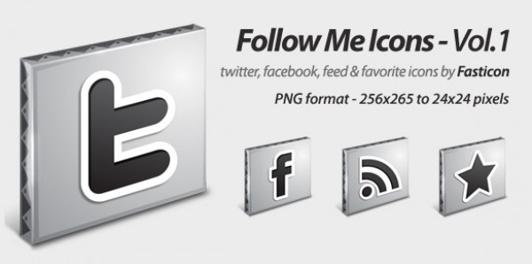 4 Follow Me Icons vectors vector graphic vector unique twitter social quality photoshop pack original modern illustrator illustration icons high quality fresh free vectors free download free follow me facebook download creative ai   