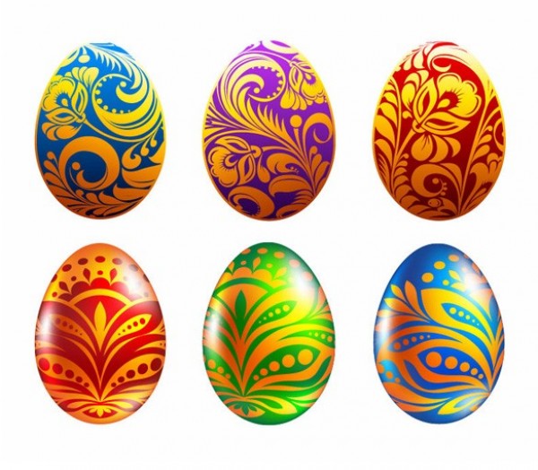 6 Colorfully Decorated Easter Eggs Set web vector Easter eggs vector unique ui elements stylish set quality original new interface illustrator illustration high quality hi-res HD graphic fresh free download free eps elements eggs Easter eggs easter download detailed design decorated eggs decorated Easter eggs decorated creative   