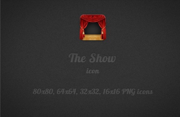 "The Show" Red Curtain Stage Icon PNG web unique ui elements ui the show icon stylish stage icon stage show quality png original new modern interface icon hi-res HD fresh free download free elements download detailed design creative clean   