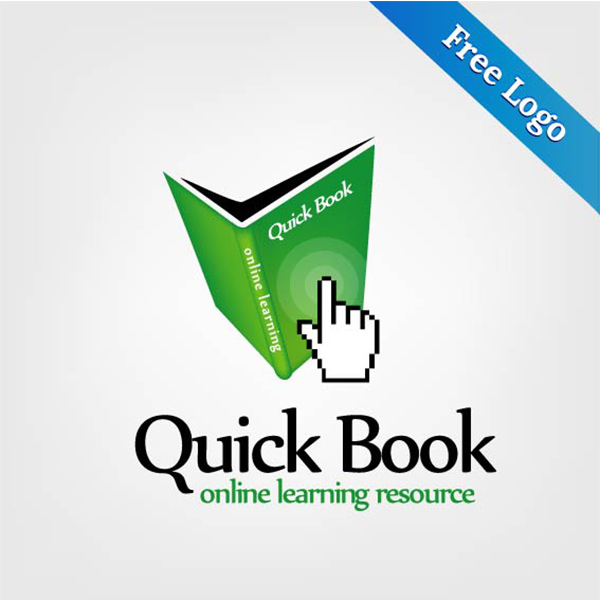 Quick Book Online Learning Vector Logotype vector schooling quick books online logotypes logos learning hand cursor free download free book   