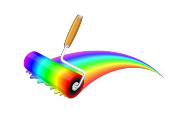 Vibrant Colors Paint Roller Vector web vector unique ui elements stylish roller rainbow colors rainbow quality painting paint roller paint original new interface illustrator high quality hi-res HD graphic fresh free download free elements download detailed design creative colorful   