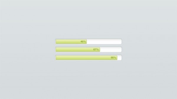 Smooth Light Web UI Progress Bar Set PSD web unique ui elements ui stylish smooth simple quality progress bar original new modern light interface hi-res HD green fresh free download free elements download detailed design creative clean   