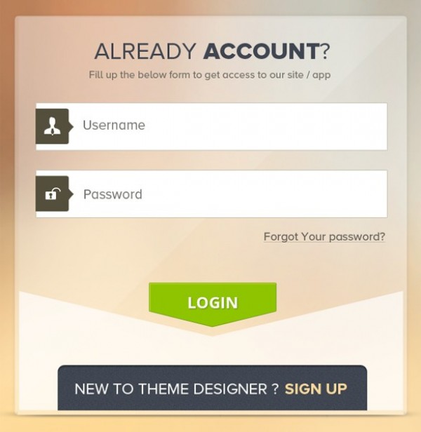 Clean Modern Mobile Login Screen App PSD web unique ui elements ui stylish simple quality psd original new modern mobile login screen mobile login mobile login form login app login interface hi-res HD fresh free download free elements download detailed design creative clean app   