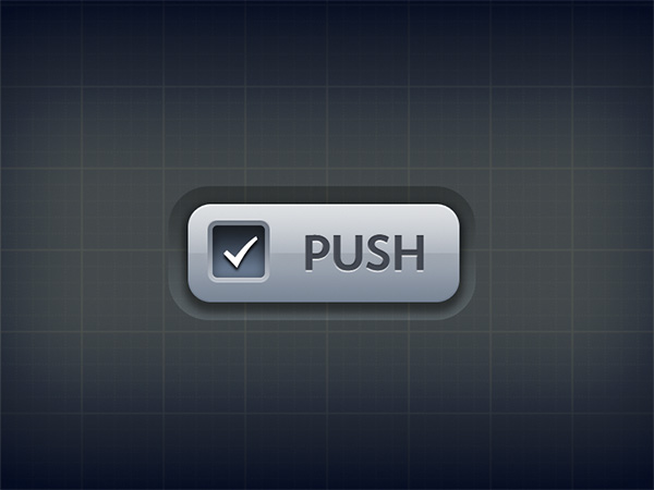 Inset Metal Push UI Button ui elements ui push button metal button inset free download free check mark check button   