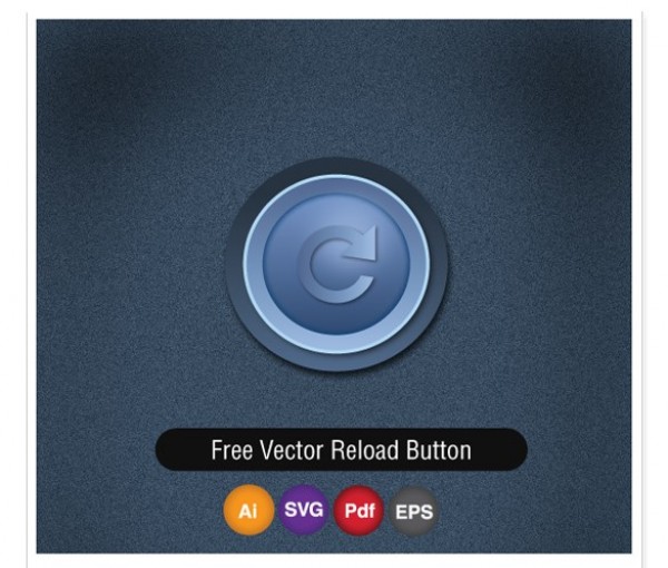 Round Blue Reload UI Vector Button web vector unique ui elements svg stylish round reload button quality original new interface illustrator high quality hi-res HD graphic fresh free download free eps elements download detailed design dark creative circular button blue ai   