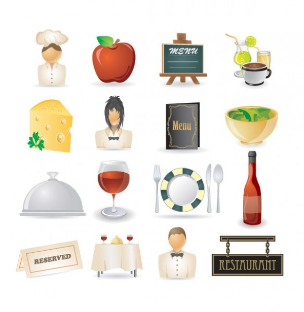 40 Restaurant Related Vector Icons Set web waitress waiter vector unique ui elements stylish set server restaurant theme icons restaurant quality original new interface illustrator icons high quality hi-res HD graphic fresh free download free elements download detailed design creative cook chef avatar chef avatar   