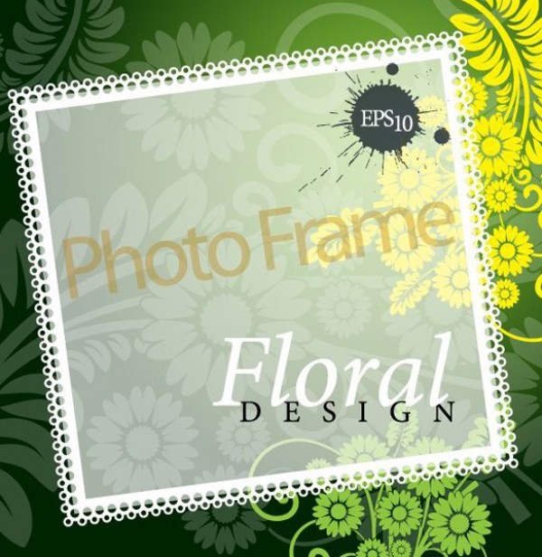 Lacy Photo Frame Floral Vector Background web vector unique ui elements stylish quality photo frame original new lace frame interface illustrator high quality hi-res HD graphic fresh free download free frame floral elements download detailed design creative background abstract   