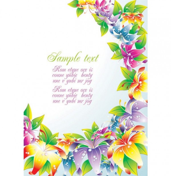 5 Lovely Floral Abstract Vector Backgrounds web vector unique ui elements summer stylish ripped paper quality original new interface illustrator high quality hi-res HD graphic garden fresh free download free flowers floral elements download detailed design creative colorful card background   