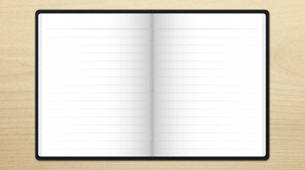 Hardbound Lined Notebook Graphic PSD web unique ui elements ui stylish realistic book quality psd original opened open notes notebook new modern lined book lined interface hi-res HD hard bound notebook fresh free download free elements download detailed design creative cover clean book black   