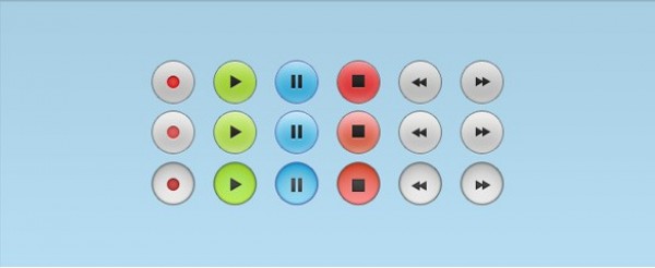 Round Audio Player Control Buttons Set PSD web unique ui elements ui stylish states set round quality psd pressed original new music mp3 modern interface hover hi-res HD fresh free download free elements download detailed design creative control clean buttons audio active   