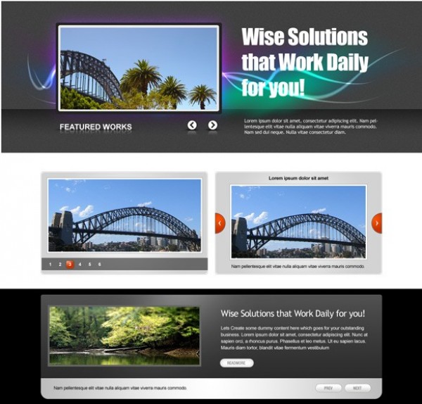 9 Amazing Web UI Image Sliders Set PSD web unique ui elements ui stylish slideshow sliders simple showcase quality original new modern interface image sliders hi-res HD fresh free download free elements download display detailed design creative clean banner   