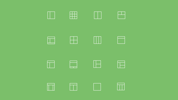16 Simple Vector Layout Icon Styles Set vector ui elements ui simple set layout icons icon layout grid icon free download free block icon   