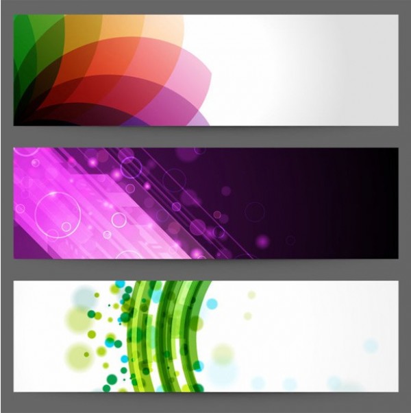 3 Colorful Abstract Pattern Vector Banners Set web vector unique stylish set quality purple pattern original illustrator high quality header green graphic fresh free download free floral eps download diagonal design creative colorful banner abstract   